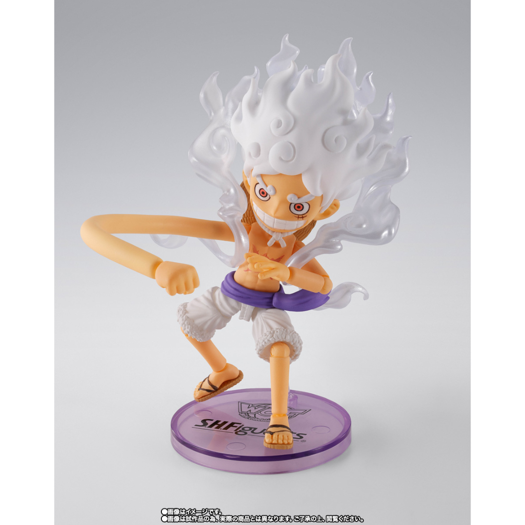 S.H.FIGUARTS WORLD COLLECTABLE FIGUARE x S.H.FIGUARES ONE PIECE - MONKEY.D.LUFFY (GEAR 5) - Good Toys
