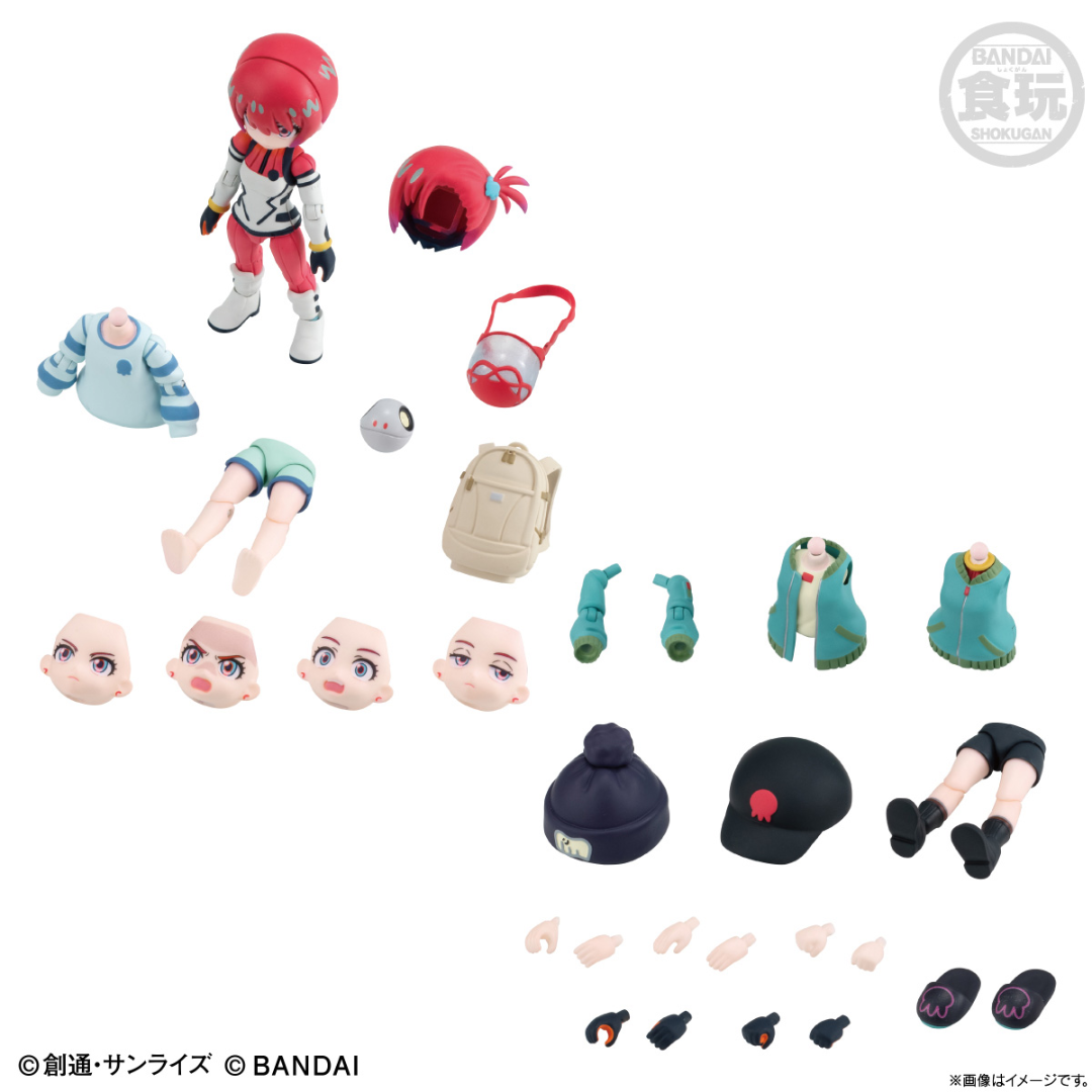 SHOKUGAN LINK TRAVELLERS - MOBILE SUIT GUNDAM GQuuuuuuX'S WORLD MACHU COORDINATE SET W/O GUM - Good Toys