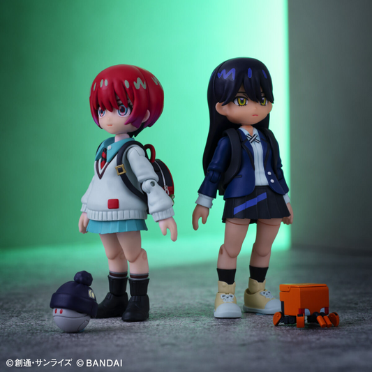 SHOKUGAN LINK TRAVELLERS - MOBILE SUIT GUNDAM GQuuuuuuX'S WORLD MACHU & NYAAN SET W/O GUM - Good Toys