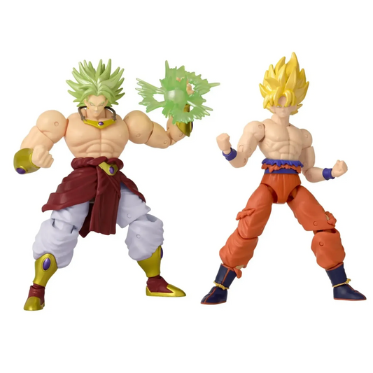 DRAGON STARS BATTLE PACK DRAGON BALL SUPER - SUPER SAIYAN GOKU (BATTLE DAMAGE VER.) VS SUPER SAIYAN BROLY - Good Toys