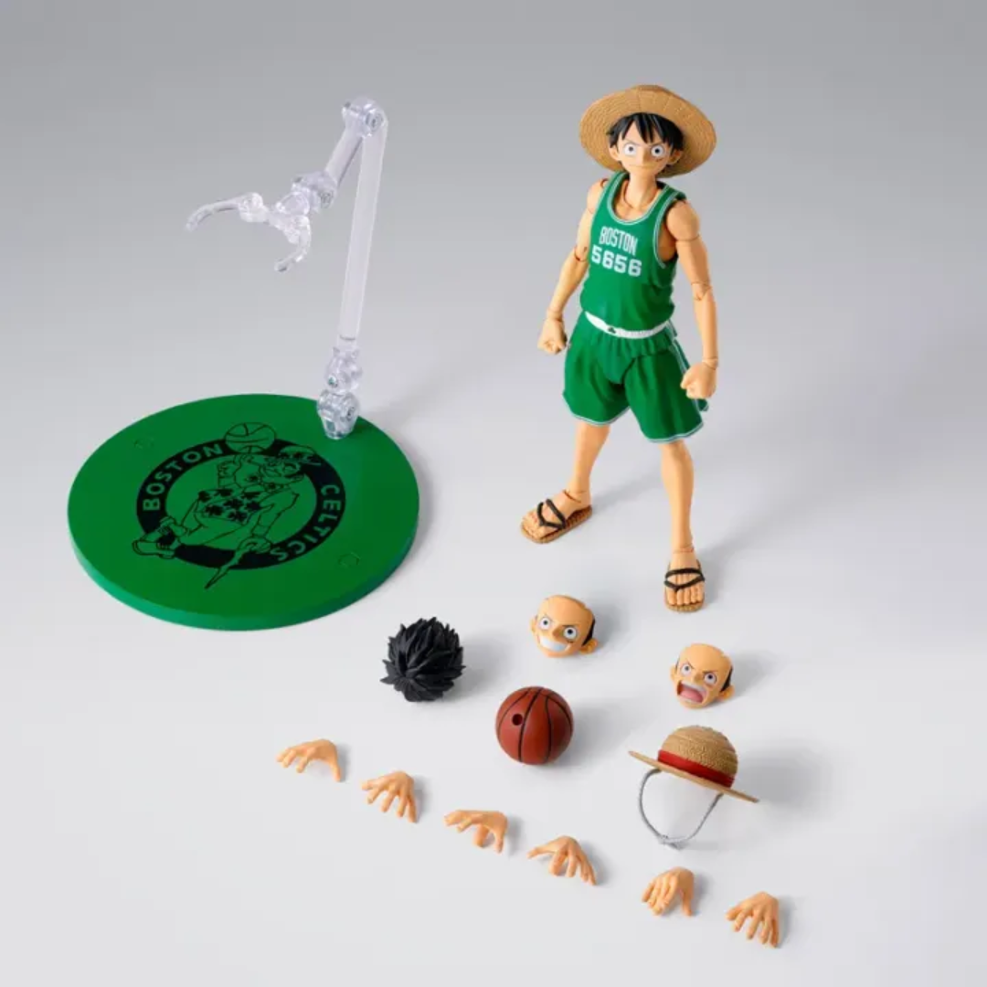 S.H.FIGUARTS ONE PIECE×NBA - MONKEY.D.LUFFY (BOSTON CELTICS) - Good Toys