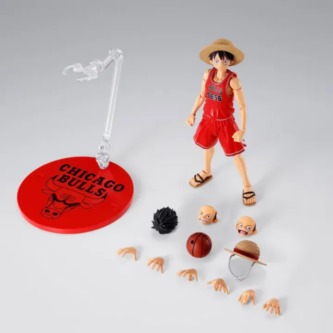 S.H.FIGUARTS ONE PIECE×NBA - MONKEY.D.LUFFY (CHICAGO BULLS) - Good Toys