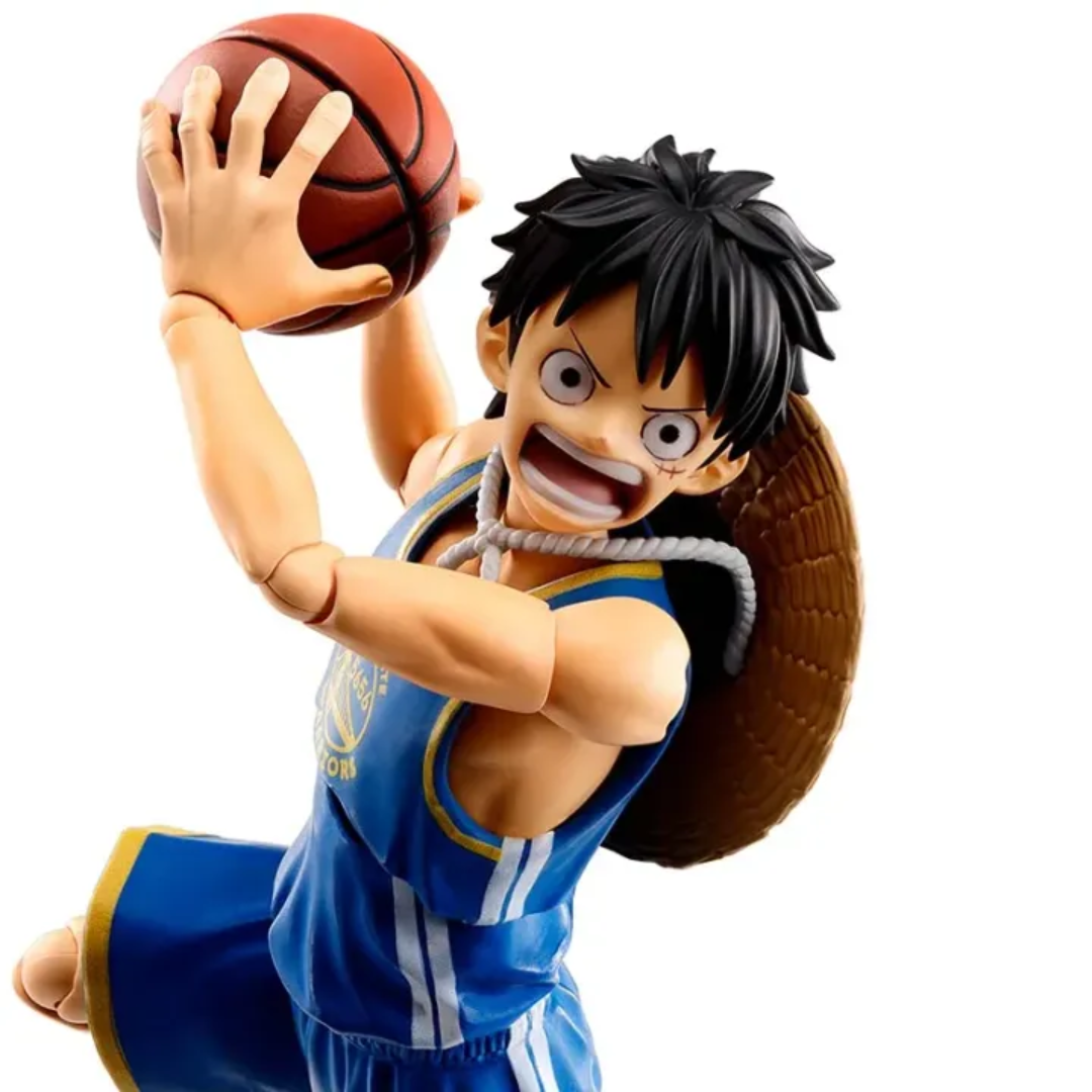S.H.FIGUARTS ONE PIECE×NBA - MONKEY.D.LUFFY (GOLDEN STATE WARRIORS) - Good Toys
