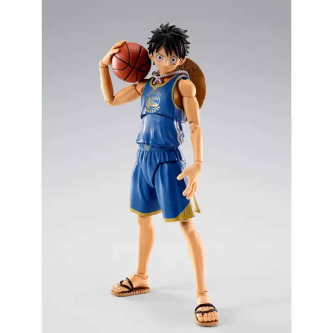 S.H.FIGUARTS ONE PIECE×NBA - MONKEY.D.LUFFY (GOLDEN STATE WARRIORS) - Good Toys
