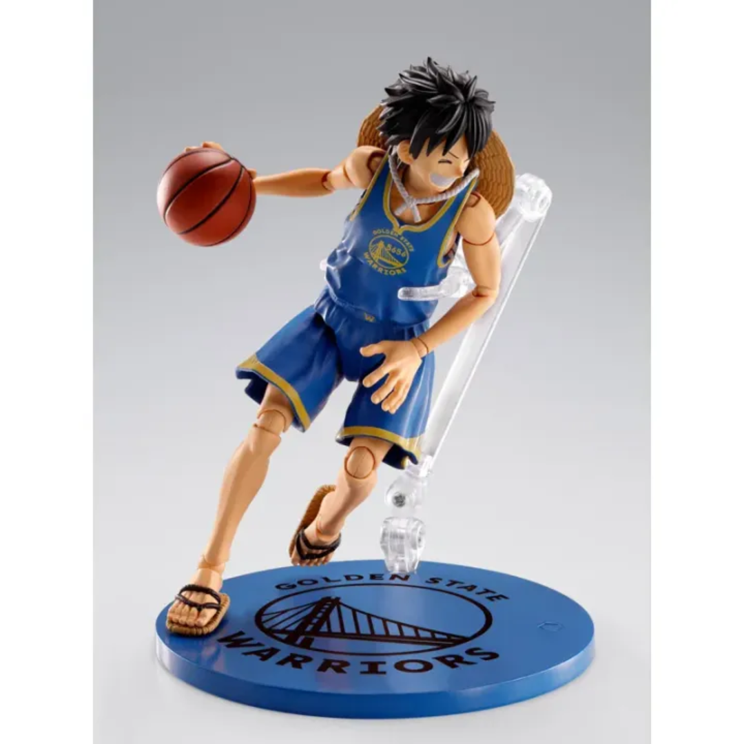 S.H.FIGUARTS ONE PIECE×NBA - MONKEY.D.LUFFY (GOLDEN STATE WARRIORS) - Good Toys