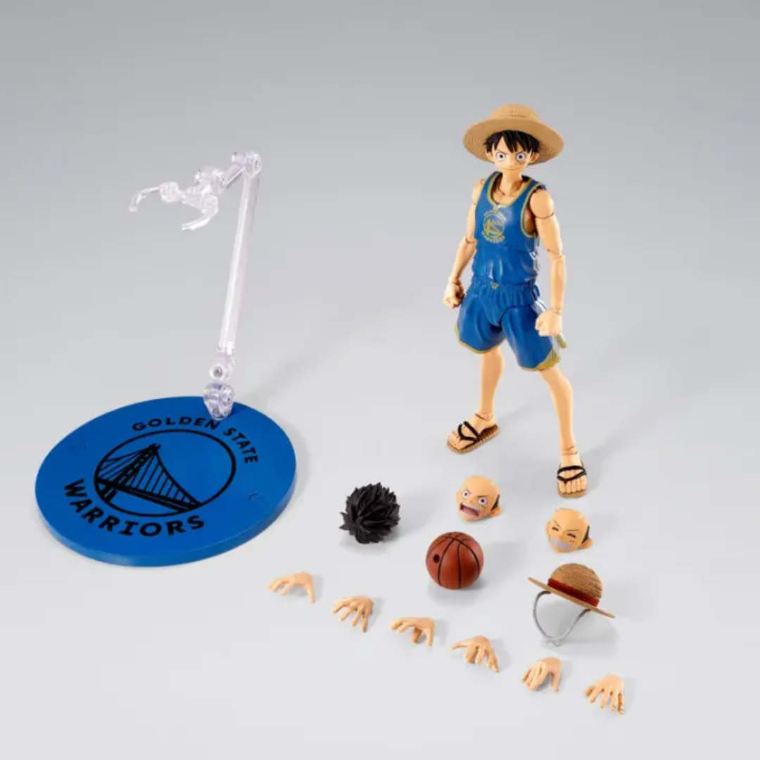 S.H.FIGUARTS ONE PIECE×NBA - MONKEY.D.LUFFY (GOLDEN STATE WARRIORS) - Good Toys