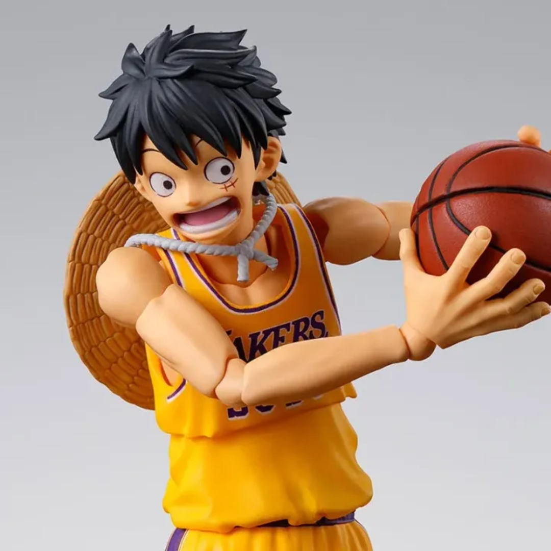 S.H.FIGUARTS ONE PIECE×NBA - MONKEY.D.LUFFY (LOS ANGELES LAKERS) - Good Toys