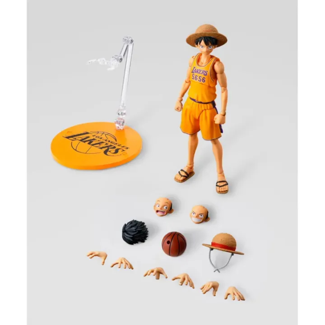S.H.FIGUARTS ONE PIECE×NBA - MONKEY.D.LUFFY (LOS ANGELES LAKERS) - Good Toys