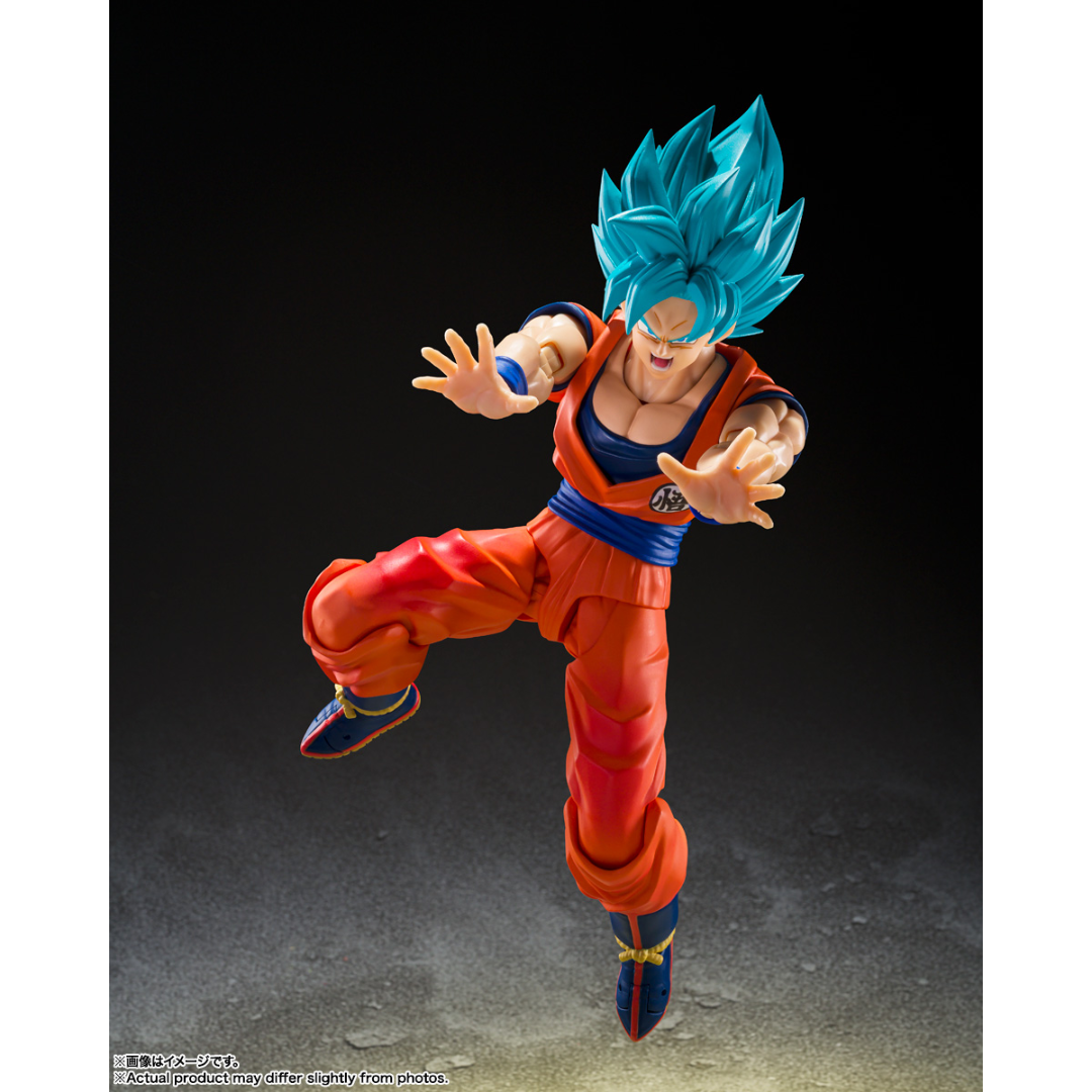 S.H.FIGUARTS DRAGON BALL Z - SUPER SAIYAN GOD SUPER SAIYAN SON GOKU (BLUE POWER TRANSCENDING LIMITS)