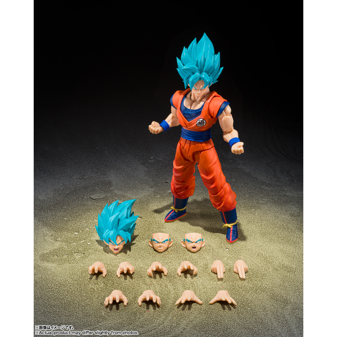S.H.FIGUARTS DRAGON BALL Z - SUPER SAIYAN GOD SUPER SAIYAN SON GOKU (BLUE POWER TRANSCENDING LIMITS)