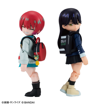 SHOKUGAN LINK TRAVELLERS - MOBILE SUIT GUNDAM GQuuuuuuX'S WORLD MACHU & NYAAN SET W/O GUM - Good Toys